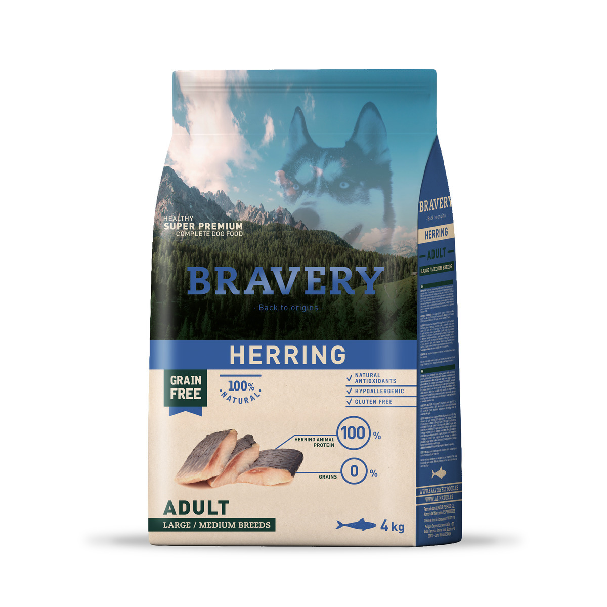Bravery Perro Adulto 12kg Arenque
