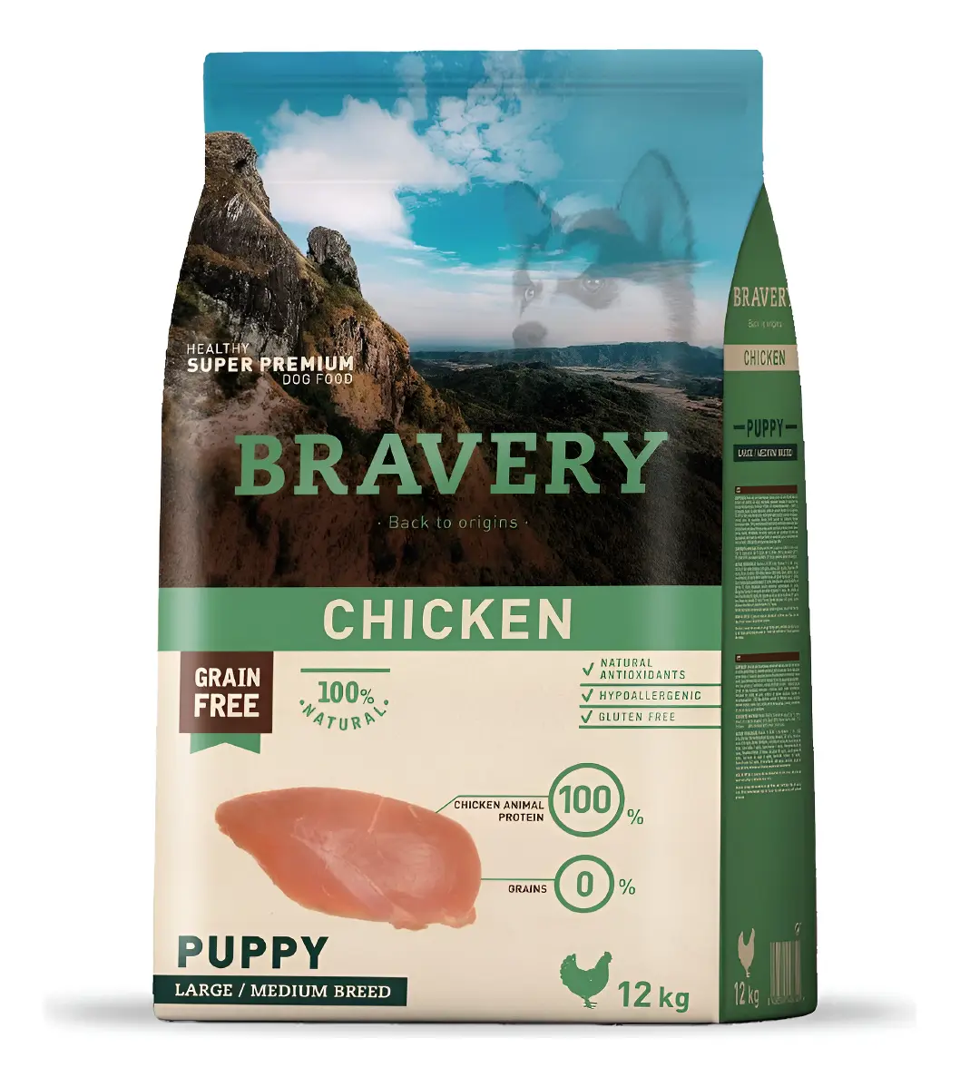 Bravery Cachorro Pollo 12kg